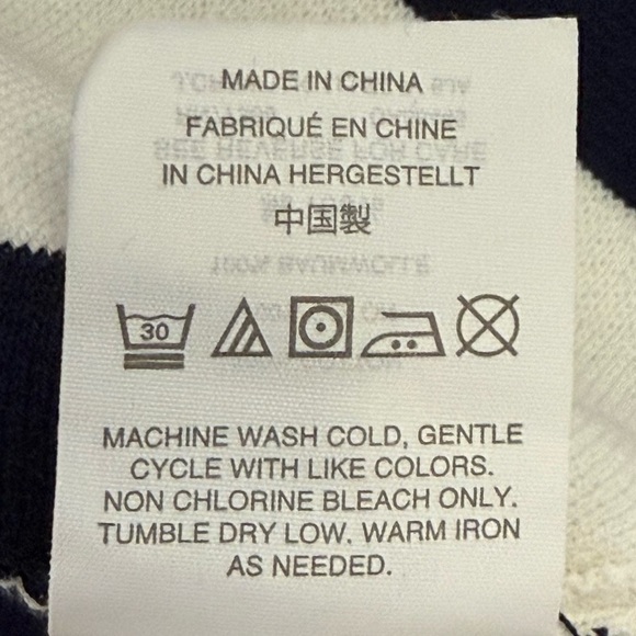 J. Crew White Navy Nautical Cropped Cotton Sweater - Size XS - Picture 8 of 11